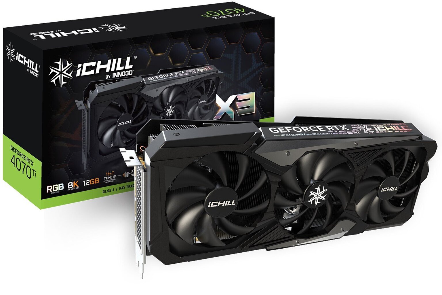 Inno3D GeForce RTX 4070 Ti iCHILL X3 (C407T3-126XX-186148H) hind ja info | Videokaardid | hansapost.ee