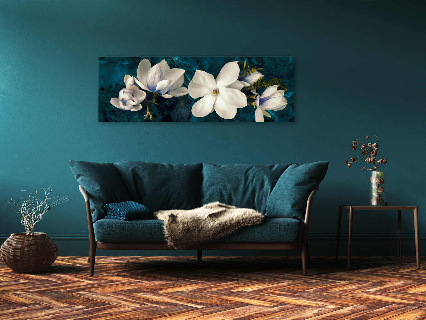 Maal - Avant-Garde Magnolia (1 Part) Narrow Turquoise hind ja info | Seinapildid | hansapost.ee