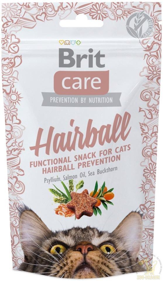 Brit Care maiuspala Hairball, 50 g цена и информация | Kasside maiused | hansapost.ee