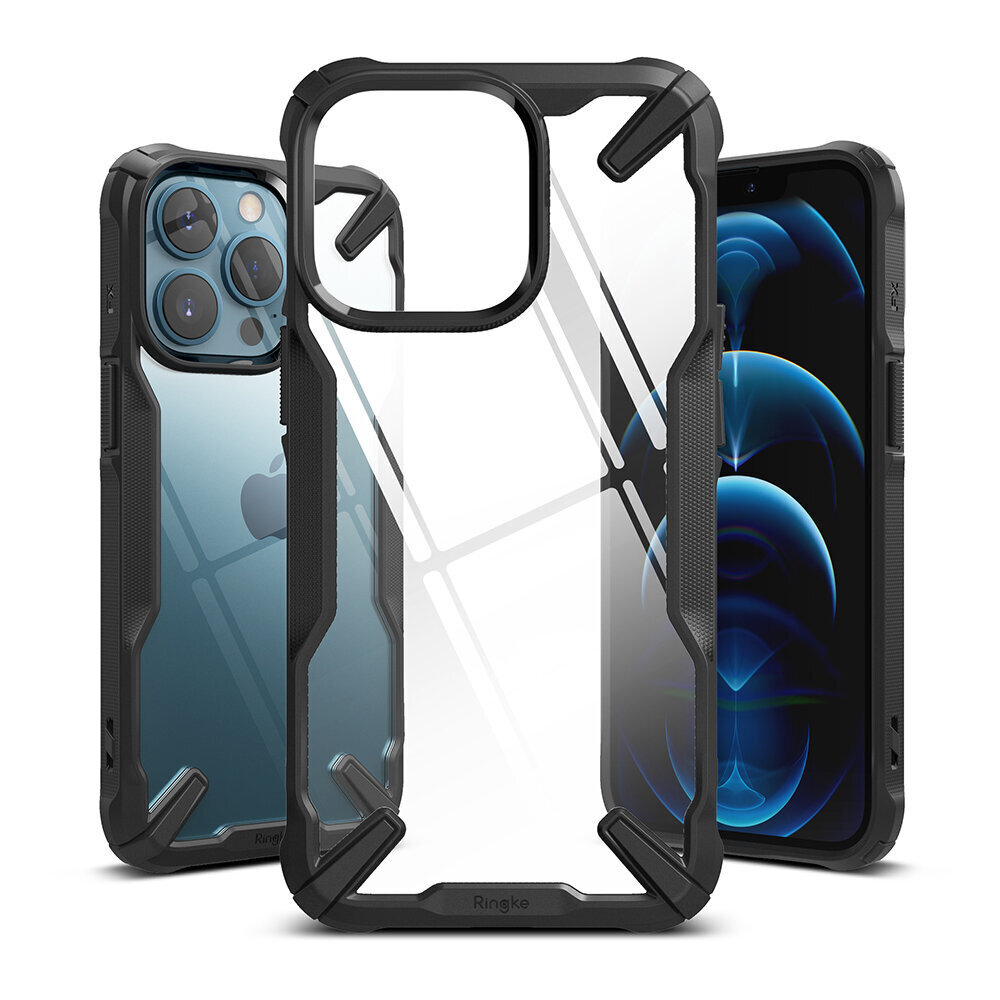 Telefoniümbris Ringke Fusion X durable PC Case with TPU Bumper for iPhone 13 Pro black (FX550E55), must цена и информация | Telefonide kaitsekaaned ja -ümbrised | hansapost.ee