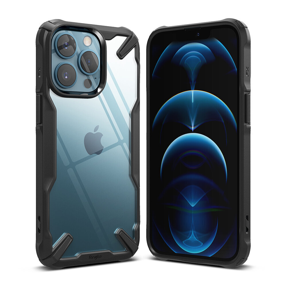 Telefoniümbris Ringke Fusion X durable PC Case with TPU Bumper for iPhone 13 Pro black (FX550E55), must hind ja info | Telefonide kaitsekaaned ja -ümbrised | hansapost.ee