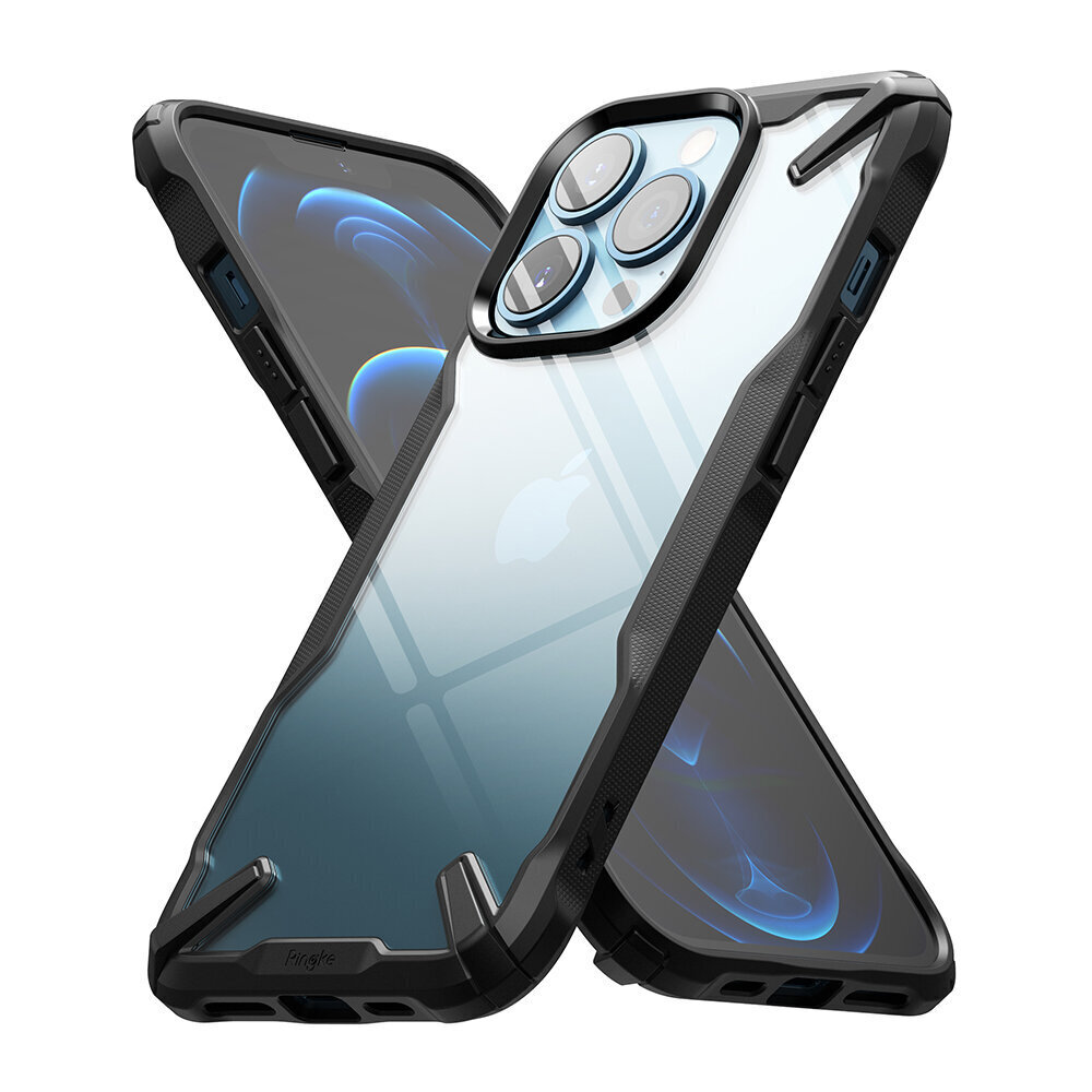 Telefoniümbris Ringke Fusion X durable PC Case with TPU Bumper for iPhone 13 Pro black (FX550E55), must цена и информация | Telefonide kaitsekaaned ja -ümbrised | hansapost.ee