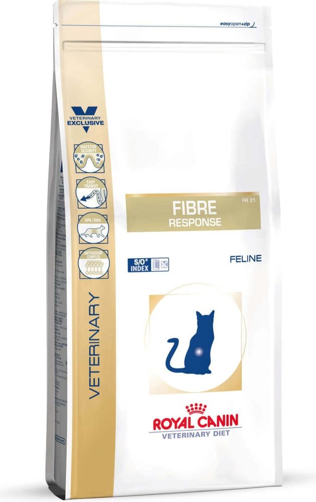 Kuivtoit Royal Canin tundliku seedimisega kassidele Cat fibre response, 0,4 kg hind ja info | Kassi kuivtoit ja kassikrõbinad | hansapost.ee