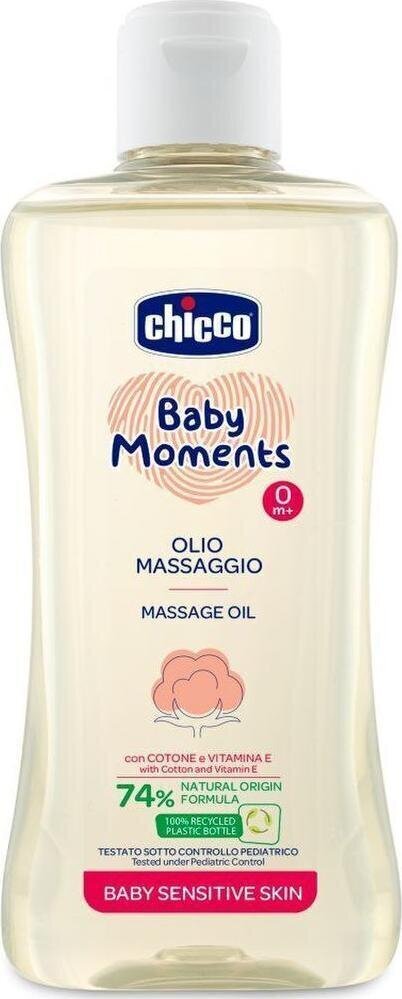 Massaažiõli lastele Chicco Baby Moments Oil Bottle, 200 ml цена и информация | Laste ja ema kosmeetika | hansapost.ee