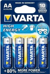 Varta High Energy AA / R6 4 штуки цена и информация | Батарейки | hansapost.ee