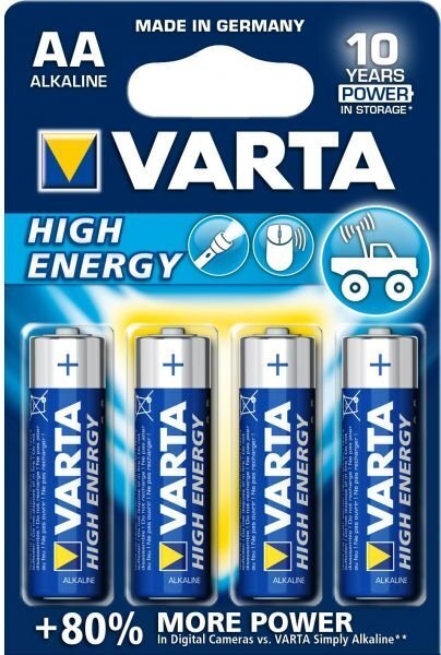 Varta High Energy AA / R6 4 tk. цена и информация | Patareid | hansapost.ee