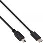 InLine USB-C - miniUSB 1 m (35751) цена и информация | Mobiiltelefonide kaablid | hansapost.ee