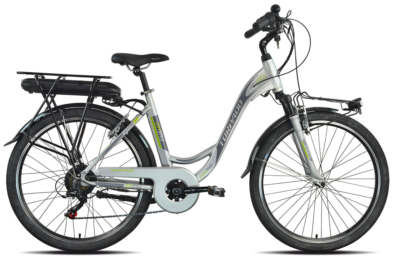 Elektriline jalgratas Torpado Afrodite T255A, hõbedane värv hind ja info | Elektrijalgrattad | hansapost.ee