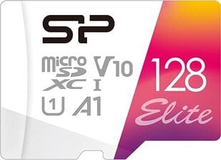Silicon Power microSDXC 128GB Elite UHS-I A1 V10 hind ja info | Mälukaardid mobiiltelefonidele | hansapost.ee