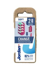 Hambaharja vahetuspead Jordan Change Soft 2tk hind ja info | Hambaharjad, hampapastad ja suuloputusvedelikud | hansapost.ee