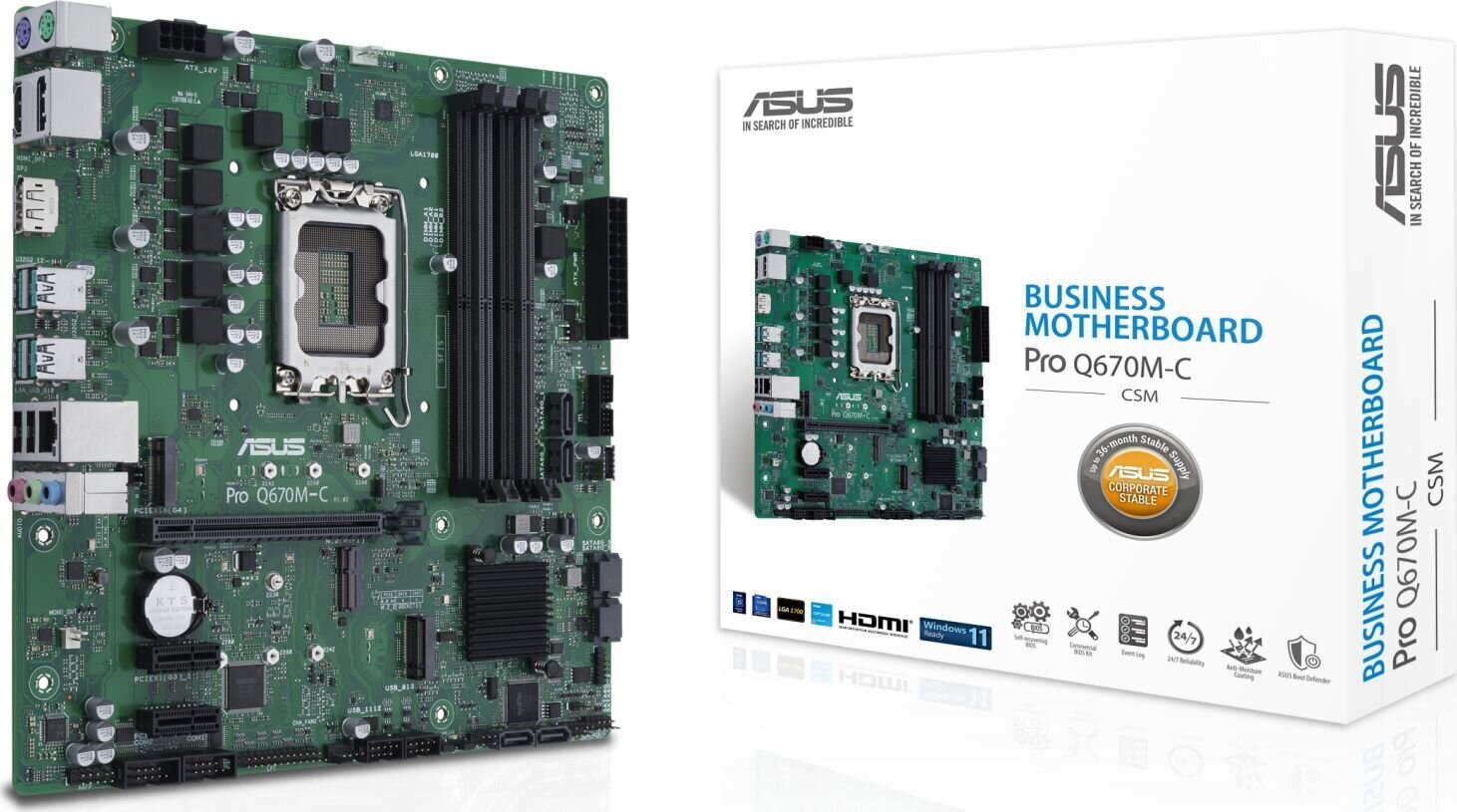 Asus Pro Q670M-C-CSM, Micro ATX, LGA1700, DDR5 цена и информация | Emaplaadid | hansapost.ee