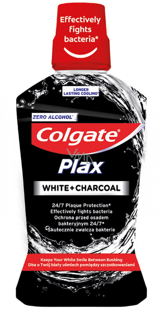 Suuvesi Colgate Plax White + Charcoal mouthwash, 500 ml hind ja info | Hambaharjad, hampapastad ja suuloputusvedelikud | hansapost.ee