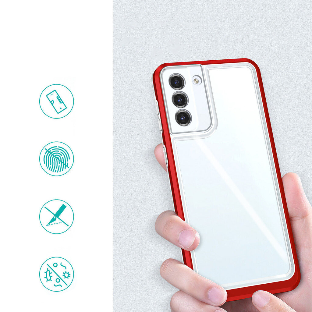 Clear 3in1, Samsung Galaxy S23+, punane hind ja info | Telefonide kaitsekaaned ja -ümbrised | hansapost.ee