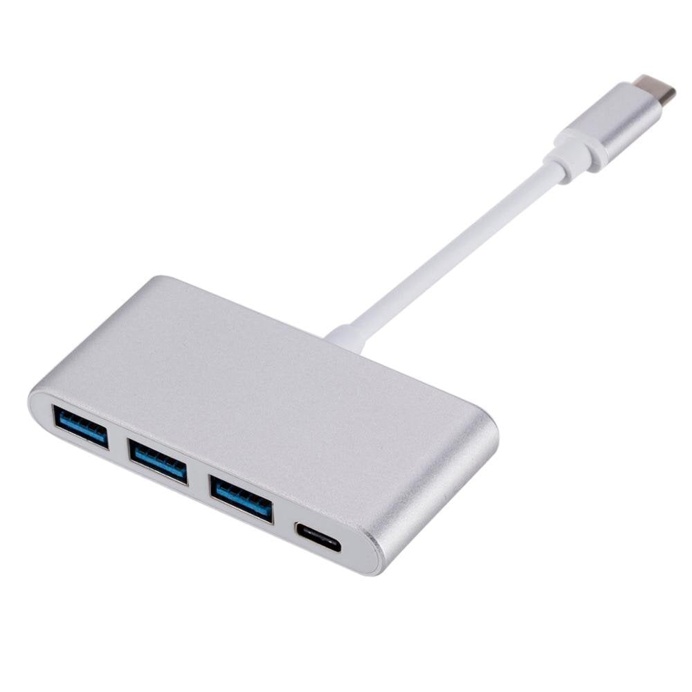 Roger AD15641 USB-C Hub - Jagaja 3 x USB 3.0 / USB-C, Hõbedane hind ja info | USB adapterid ja jagajad | hansapost.ee