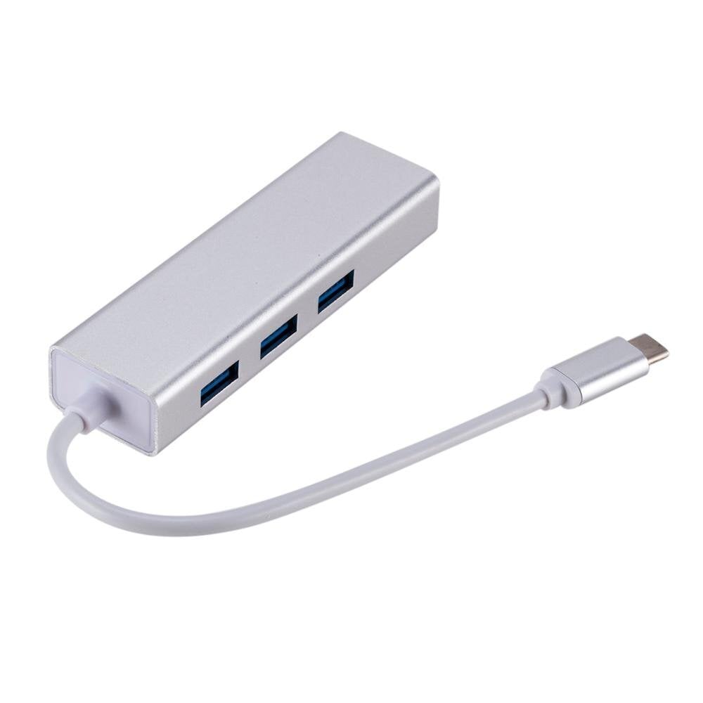 Roger AD15642 USB-C Hub - Jagaja 3 x USB 3.0 / RJ45, Hõbedane hind ja info | USB adapterid ja jagajad | hansapost.ee