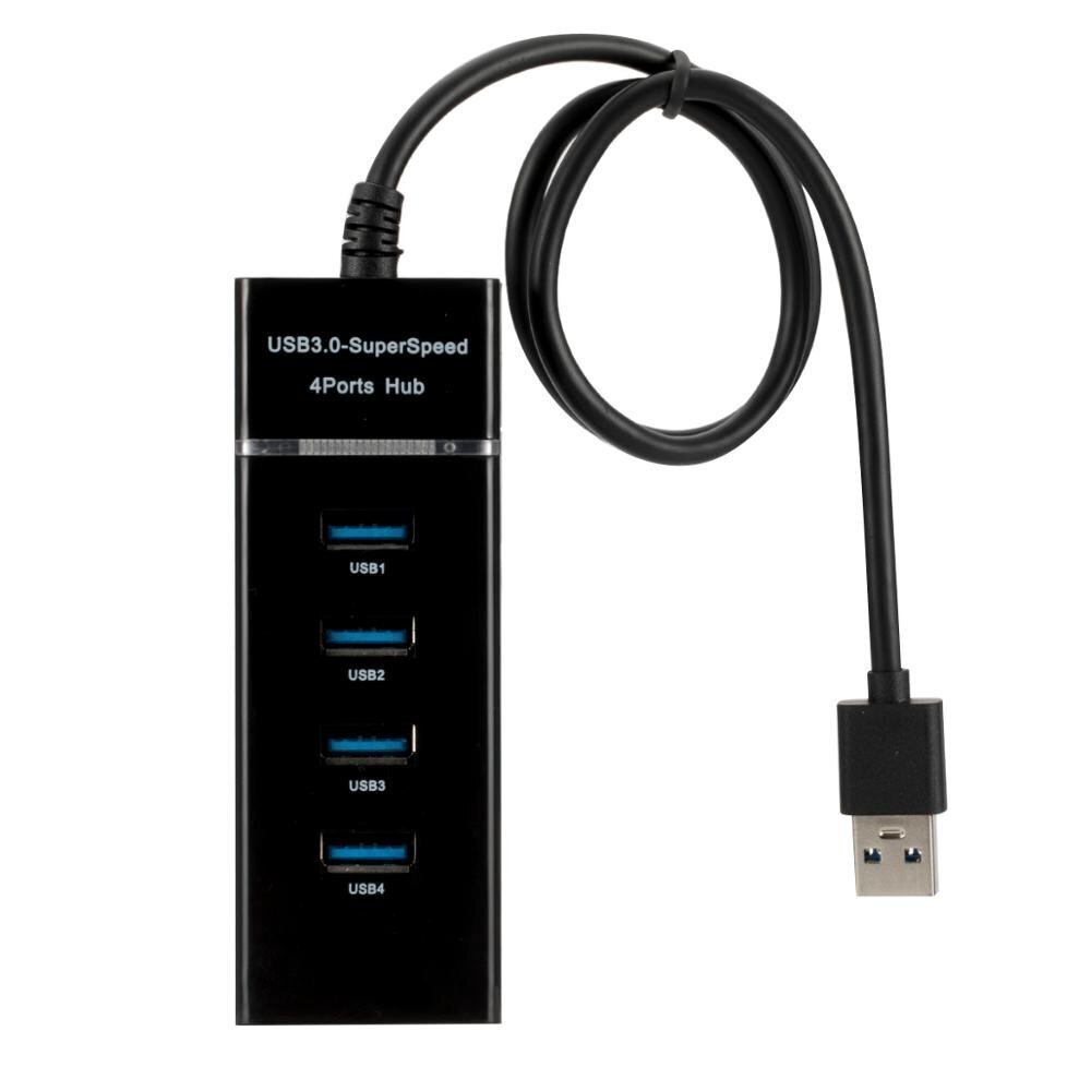 Roger AD15651 USB 3.0 Hub - Jagaja 4 x USB 3.0 / 5 Gbps, Must цена и информация | USB adapterid ja jagajad | hansapost.ee