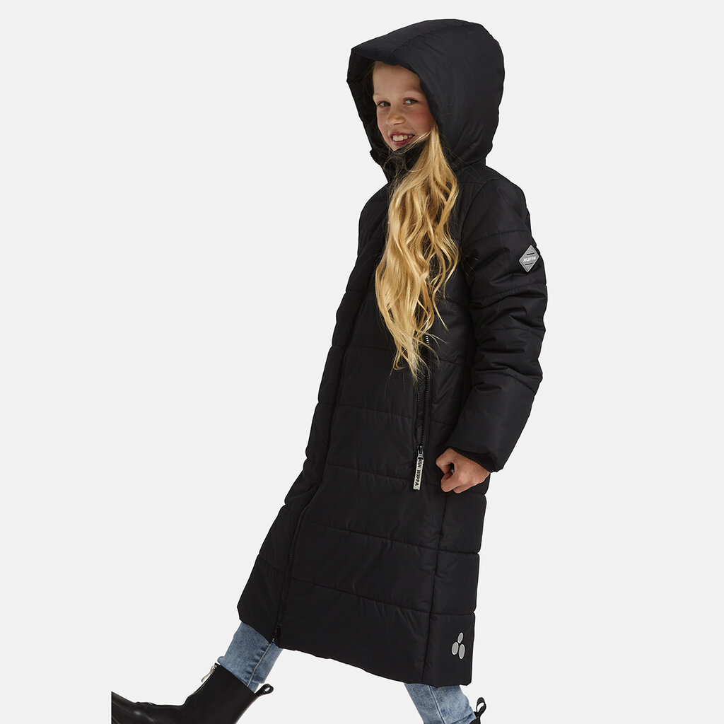 Huppa tüdrukute soojustatud kevad-sügis mantel NINA 100 g, must цена и информация | Joped ja mantlid tüdrukutele | hansapost.ee