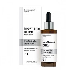 Näokoorija 2% salitsüül- ja hüaluroonhappega Inopharm Pure, 30ml цена и информация | Inopharm Для ухода за лицом | hansapost.ee