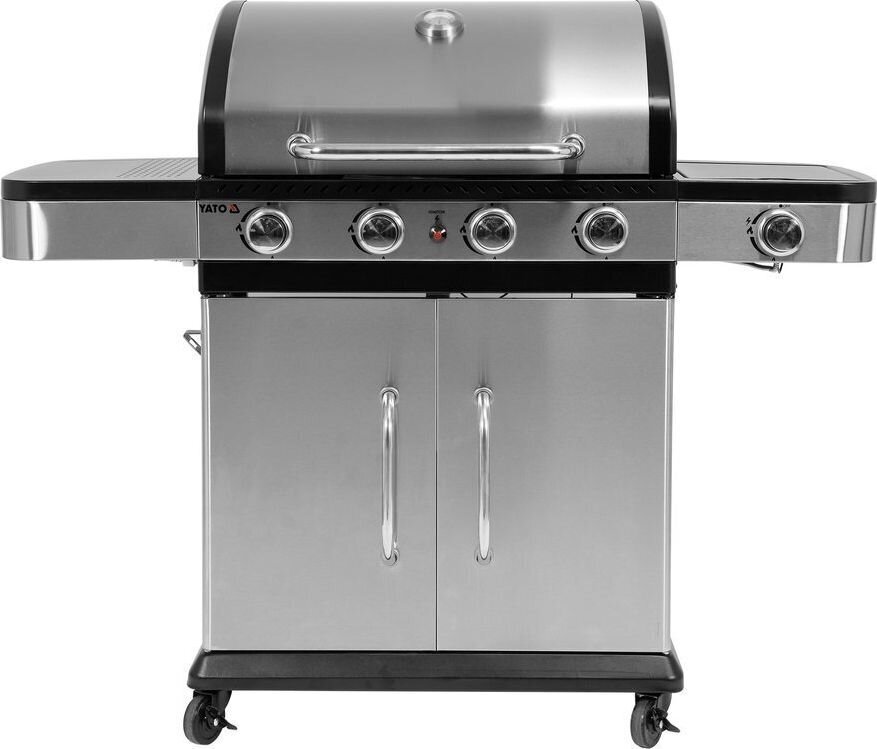 Gaasigrill Yato, terasest põletid 4+1 14,2kW hind ja info | Grillid | hansapost.ee