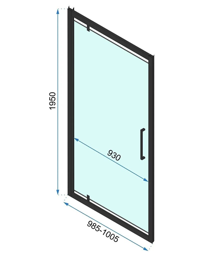 Dušiuks REA Rapid Swing Chrome, 90cm,100cm hind ja info | Dušiseinad ja dušiuksed | hansapost.ee