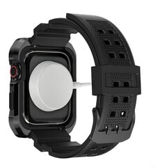 Kingxbar CYF134 2in1, разработанный для Apple Watch Ultra, SE, 8, 7, 6, 5, 4, 3, 2, 1 (49, 45, 44, 42 мм), черный цвет цена и информация | Аксессуары для смарт-часов и браслетов | hansapost.ee