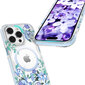 Kingxbar Flora Series iPhone 14 Pro MagSafe, sinine цена и информация | Telefonide kaitsekaaned ja -ümbrised | hansapost.ee