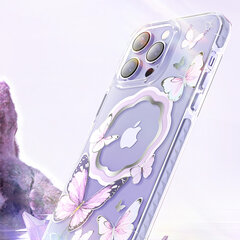 Kingxbar Butterfly Series iPhone 14 Plus MagSafe, lilla hind ja info | Telefonide kaitsekaaned ja -ümbrised | hansapost.ee