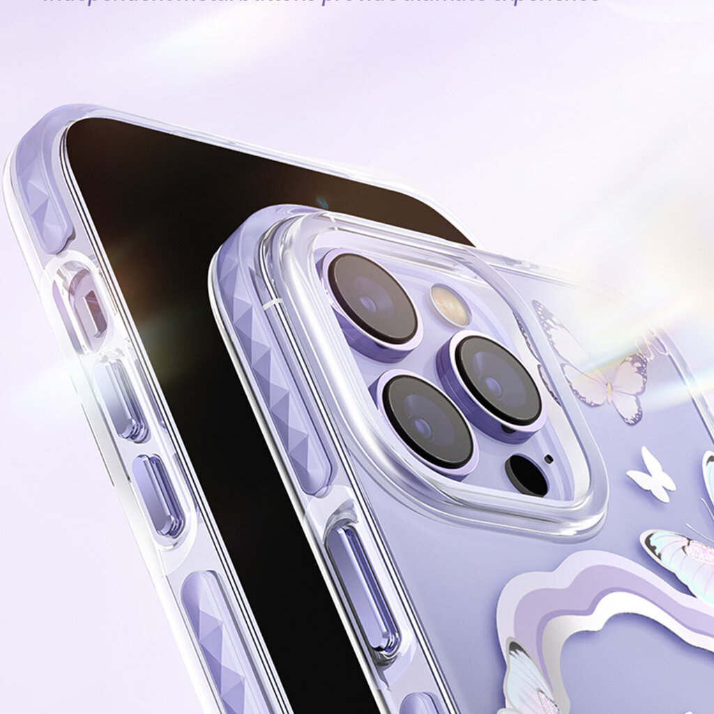 Kingxbar Butterfly Series iPhone 14 Pro MagSafe, sinine hind ja info | Telefonide kaitsekaaned ja -ümbrised | hansapost.ee