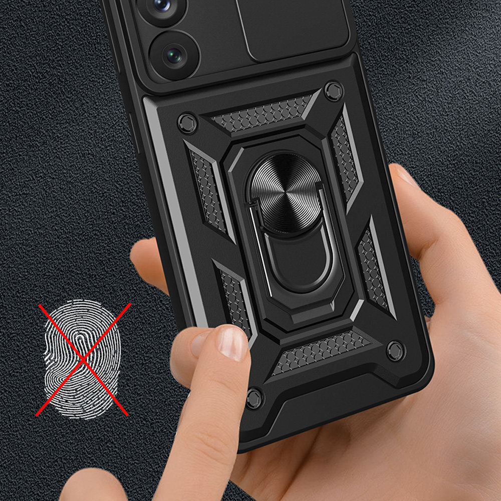 Hybrid Armor Camshield Samsung Galaxy S23+, must цена и информация | Telefonide kaitsekaaned ja -ümbrised | hansapost.ee