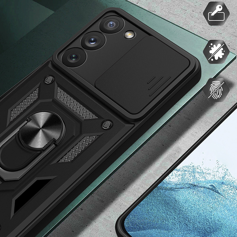 Hybrid Armor Camshield Samsung Galaxy A14, roosa hind ja info | Telefonide kaitsekaaned ja -ümbrised | hansapost.ee