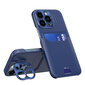 Leather Stand iPhone 14 Pro Max, sinine цена и информация | Telefonide kaitsekaaned ja -ümbrised | hansapost.ee