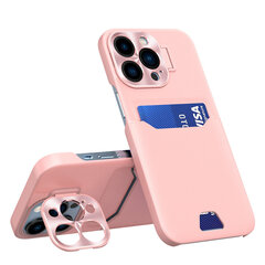 Leather Stand iPhone 14 Pro Max, roosa hind ja info | Telefonide kaitsekaaned ja -ümbrised | hansapost.ee