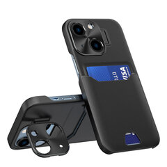 Leather Stand iPhone 14 Plus, must hind ja info | Telefonide kaitsekaaned ja -ümbrised | hansapost.ee