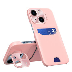 Leather Stand iPhone 14 Plus, roosa hind ja info | Telefonide kaitsekaaned ja -ümbrised | hansapost.ee