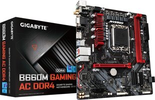 Gigabyte B660M GAMING AC DDR4, Micro ATX, LGA1700, DDR4, WiFi цена и информация | Материнские платы | hansapost.ee