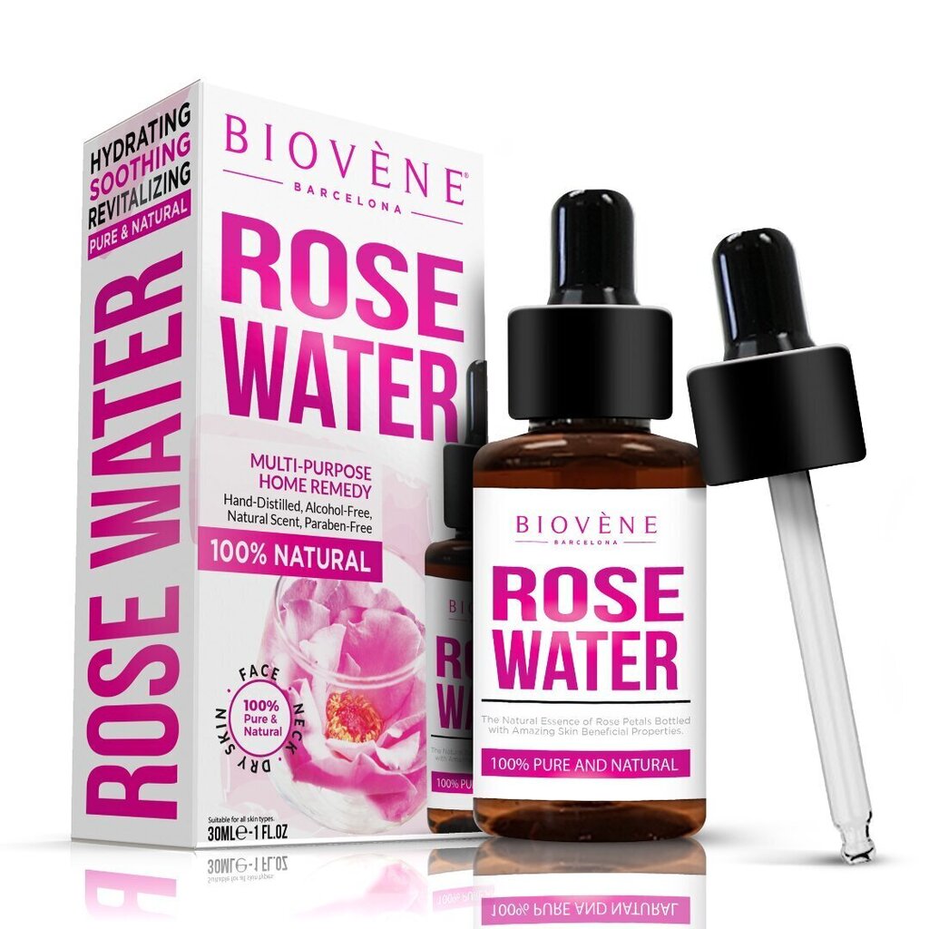 Biovène Rose Water roosivesi 30 ml hind ja info | Kosmeetilsed ja eeterlikud õlid | hansapost.ee