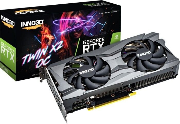 Inno3D GeForce RTX 3060 Twin X2 OC (N30602-12D6X-11902120H) цена и информация | Videokaardid | hansapost.ee