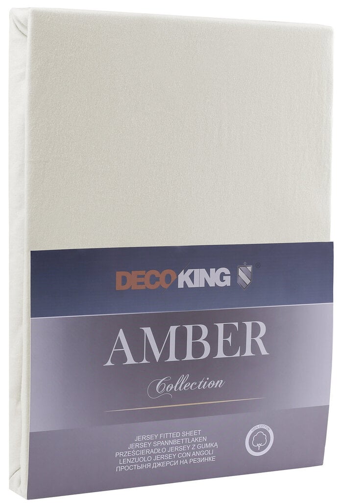 Kummiga voodilina DecoKing jersey Amber Ecru 180x200 cm цена и информация | Voodilinad | hansapost.ee