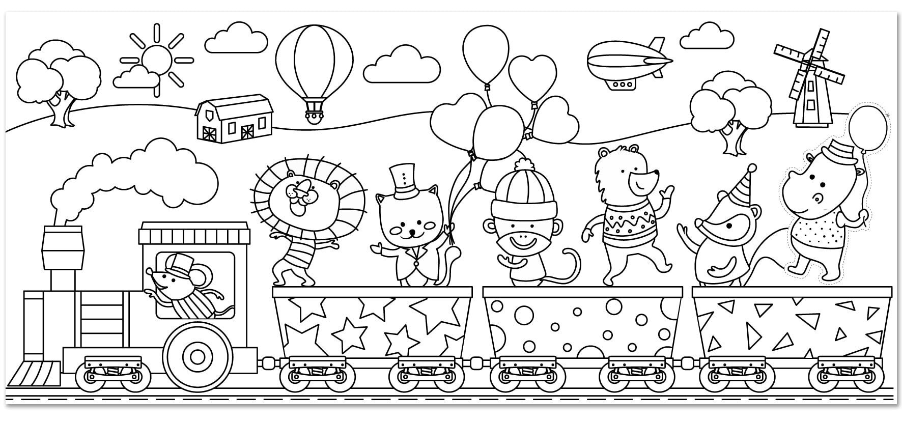 Kleepuv värvimise rull STICK´N „Naljakas rong", 31cm x 35m hind ja info | Kunstitarbed, voolimise tarvikud | hansapost.ee