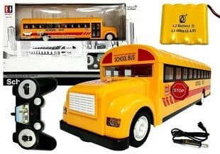 Kaugjuhitav buss Lean Toys, kollane hind ja info | Mänguasjad poistele | hansapost.ee