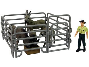 Набор из четырёх фигурок осликов, фермера и забора Lean Toys цена и информация | Игрушки для мальчиков | hansapost.ee