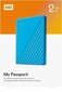 WD My Passport 2TB portable HDD Blue цена и информация | Välised kõvakettad | hansapost.ee