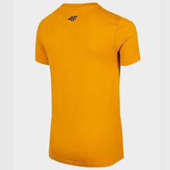 Футболка 4F Jr HJZ22-JTSM003 71S, оранжевая, 146 см цена и информация | Рубашки для мальчиков | hansapost.ee