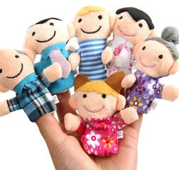 Пальчиковые куклы семья 6 шт. 12667 цена и информация | Игрушки для девочек | hansapost.ee