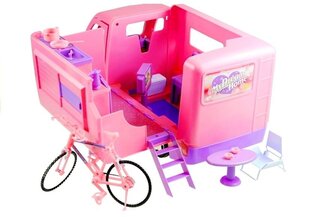 Sõiduk nuku jalgrattaga Lean Toys 50 cm, roosa hind ja info | Mänguasjad tüdrukutele | hansapost.ee