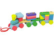 Puidust klotside mäng lastele Lean Toys, rongifiguurid цена и информация | Klotsid ja konstruktorid | hansapost.ee
