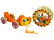Puidust klotside sorteerija Lean Toys tõmmatav siil ratastel hind ja info | Arendavad laste mänguasjad | hansapost.ee