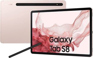 Samsung Galaxy Tab S8 256GB, Wi-Fi, Pink hind ja info | Tahvelarvutid | hansapost.ee