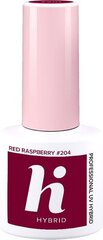 Hübriidküünelakk Hi Hybrid 204 Red Raspberry, 5ml hind ja info | Küünelakid ja küünelakieemaldajad | hansapost.ee