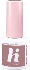 Hübriidküünelakk Hi Hybrid 411 Marble Beige, 5ml hind ja info | Küünelakid ja küünelakieemaldajad | hansapost.ee